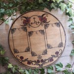 Sigil of Lilith tarot and oracle spread board, hanmade from wood