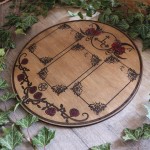 Sigil of Lilith tarot and oracle spread board, hanmade from wood