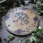 Ornement d'autel sigil d'Asmoday en bois pour rituel magique, décoration spirituelle et occulte