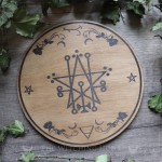 Ornement d'autel sigil d'Astaroth en bois pour rituel magique, décoration spirituelle et occulte