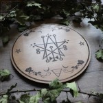 Sigil of Astaroth wooden altar ornament for magick rituals, occult decor, spiritual home decoration