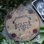 Ornement d'autel sigil de Belial en bois pour rituel magique, décoration ésotérique sceau de Belial