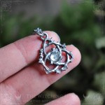 Pendentif triquetra celtique artisanal, noeud celtique de la trinité, croix des sorcières