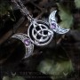 Pendentif triple lune et triquetra "Albina"