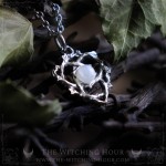 Pendentif triquetra en pierre de lune arc-en-ciel, bijou celtique, noeud des sorcières