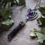 Elven pendulum necklace "Amethyst Moon"