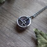 Sigil of Lilith necklace with purple amethyst, gothic and witchy jewelry