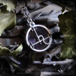 Pendentif sigil de Lilith en améthyste, bijou ésotérique et gothique artisanal