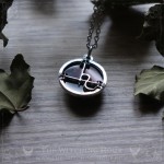 Sigil of Lilith necklace with red tiger eye, gothic and witchy jewelry