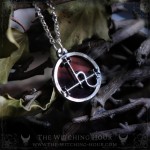Sigil of Lilith necklace with red tiger eye, gothic and witchy jewelry
