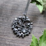 Pendentif sigil de Lilith avec pierre de lune, collier sceau de la déesse Lilith, bijou ésotérique