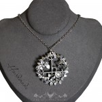 Pendentif sigil de Lilith avec pierre de lune, collier sceau de la déesse Lilith, bijou ésotérique