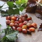Handmade carnelian runes