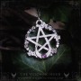 Pendentif pentacle et croissant de lune &quot;Wiccan moon&quot;