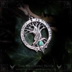 Pendentif arbre de vie yggdrasil, bijou ésotérique et gothique artisanal