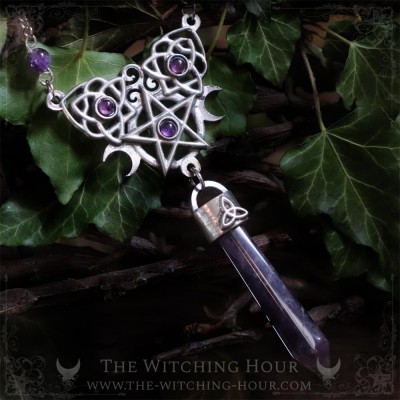 Gothic pentagram necklace inspired by Wicca and occultism