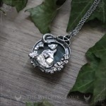 Fox necklace with labradorite, wolf pendant, dog, nature inspired jewelry