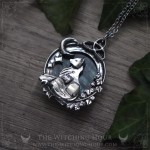 Fox necklace with labradorite, wolf pendant, dog, nature inspired jewelry