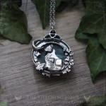 Fox necklace with labradorite, wolf pendant, dog, nature inspired jewelry