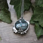 Fox necklace with labradorite, wolf pendant, dog, nature inspired jewelry