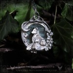 Fox necklace with labradorite, wolf pendant, dog, nature inspired jewelry