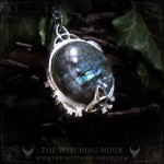 Fox necklace with labradorite, wolf pendant, dog, nature inspired jewelry