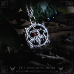 Pendentif sigil de Belial en onyx et grenat, collier sceau de Belial, bijou gothique artisanal
