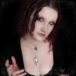 Cat necklace surrounded with elven interlacing, hadnmade gothic jewelry