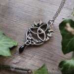 Elven triquetra necklace, gothic jewelry