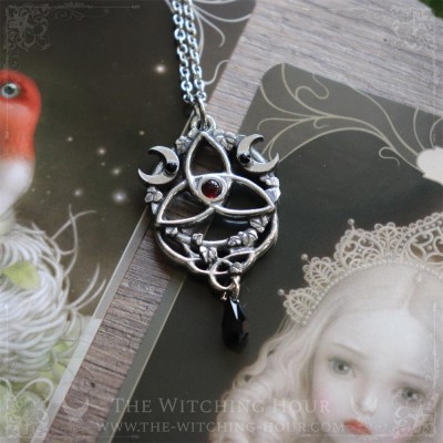 Elven triquetra necklace, gothic jewelry