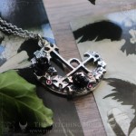 Lilith's sigil necklace with roses, gothic witchy jewelry