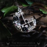 Pendentif sigil de Lilith avec roses, bijou gothique occulte witchy
