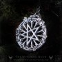 Pendentif pentacle inversé sur rosace de cathédrale "Gothic Mystery"