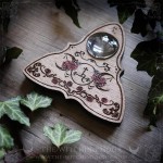 Goutte pour planche ouija sigil de Lilith en bois, outil pour le spiritisme, décoration gothique et cabinet de curiosités