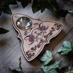 Goutte pour planche ouija sigil de Lilith en bois, outil pour le spiritisme, décoration gothique et cabinet de curiosités