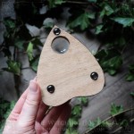 Goutte pour planche ouija en bois ornée de chats et d'un pentacle, décoration gothique et cabinet de curiosité, spiritisme