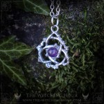 Celtic knot necklace handmade whimsical and witchy jewelry with natural gemstone