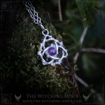Celtic knot necklace handmade whimsical and witchy jewelry with natural gemstone