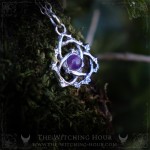 Celtic knot necklace handmade whimsical and witchy jewelry with natural gemstone