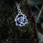 Celtic knot necklace handmade whimsical and witchy jewelry with natural gemstone
