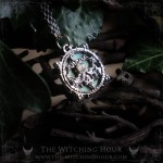 Belial sigil necklace with labradorite, handmade gothic jewelry inspired by Goetia