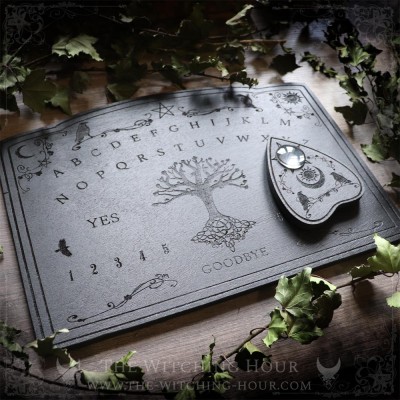 Black wooden ouija board "Raven's Wisdom"