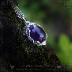 Amethyst pendant inspired by nature, handmade gothic jewelry