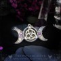 Pendentif triple lune et triquetra "Albina"