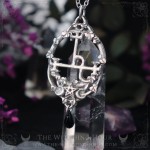 Lilith necklace adorned with a pentagram, gothic jewelry inspired by occultism and mysticism