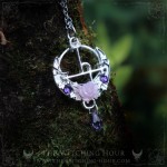 Collier sigil de Lilith avec rose et croissant de lune, bijou mystique fait main, occulte, witchy, Luciférien