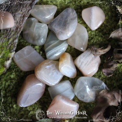 Moonstone tumble stone - small