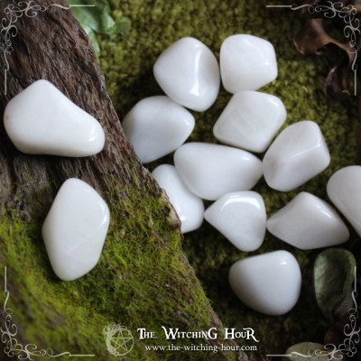 Snow quartz tumble gemstone