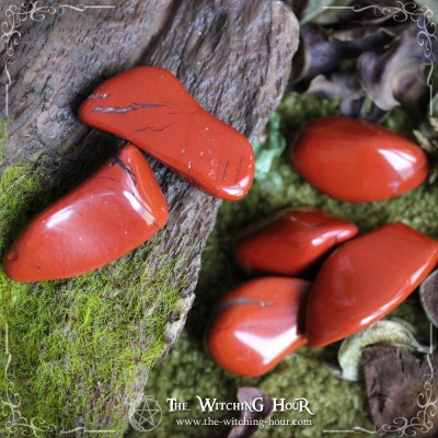 Red jasper tumble gemstone