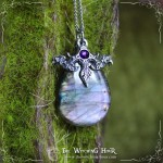 Purple labradorite pendant